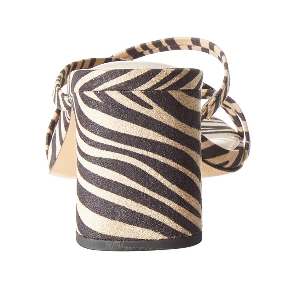The Drop Women's Zebra Amelie Strappy Square Toe Heeled Sandal - Picture 3 of 4